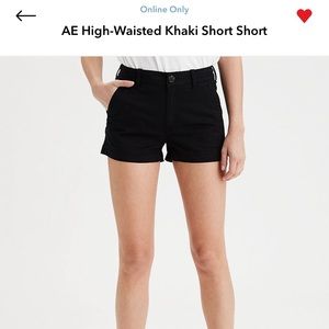 High waisted khaki shorts